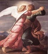 STEINLE, Edward Jakob von Jacob Wrestling with the Angel oil painting